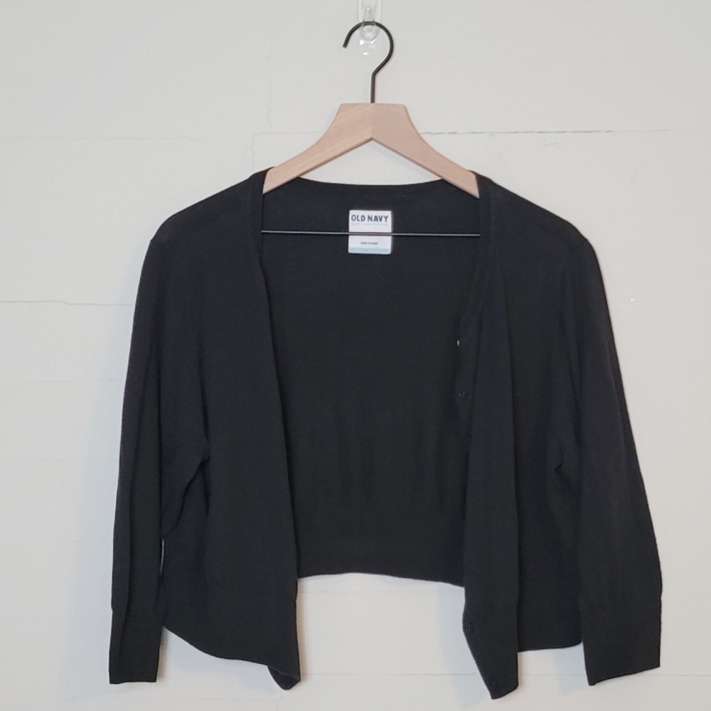 Old Navy | Black Cropped Cardigan PLUS
